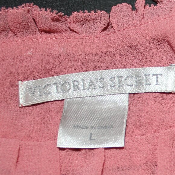 Victoria Secret Pink sleeveless button up polyester top size large - Picture 5 of 8